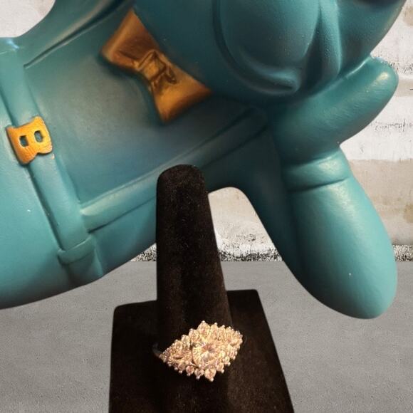 Giani Bernini NWT Cubic Zirconia Sterling Silver Round Cluster Ring Size 7 - Picture 4 of 8